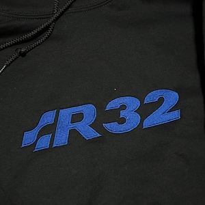 Deep Blue Pearl R32 embroidered hoodie