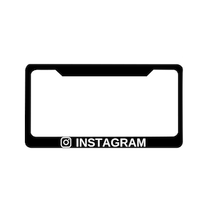 Custom Instagram License Plate Frame