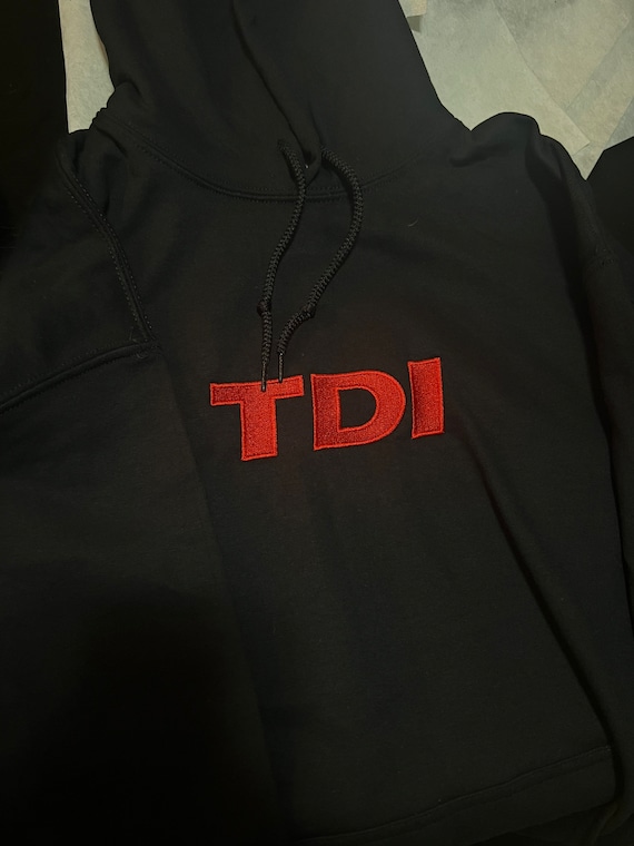 VW TDI Embroidered Hoodie - Etsy