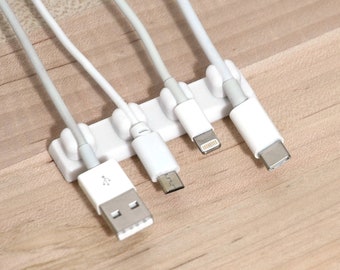 Magnetisches Multikabel-Management | Kabel organizer | Kordelhalter | Kabelclips für Blitz, USB-C, Thunderbolt, Micro USB und mehr!
