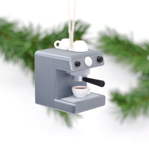 Ozdoba ekspresu do kawy 3D | Trójwymiarowa/3D ozdoba | Ozdoba świąteczna inspirowana kawą z wyjmowanym magnetycznym uchwytem filtra