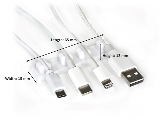 Magnetisches Multikabel-Management Kabel organizer Kordelhalter Kabelclips  für Blitz, USB-C, Thunderbolt, Micro USB und mehr - .de