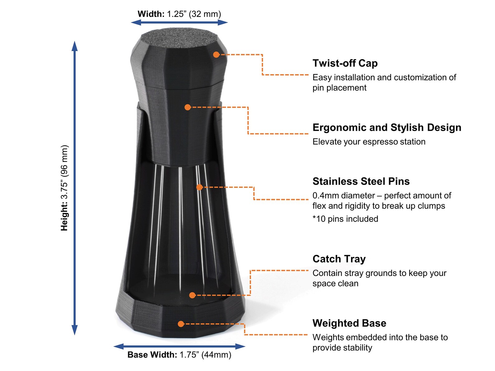 WDT Tool and SelfAligning Stand Espresso Distribution Tool Etsy