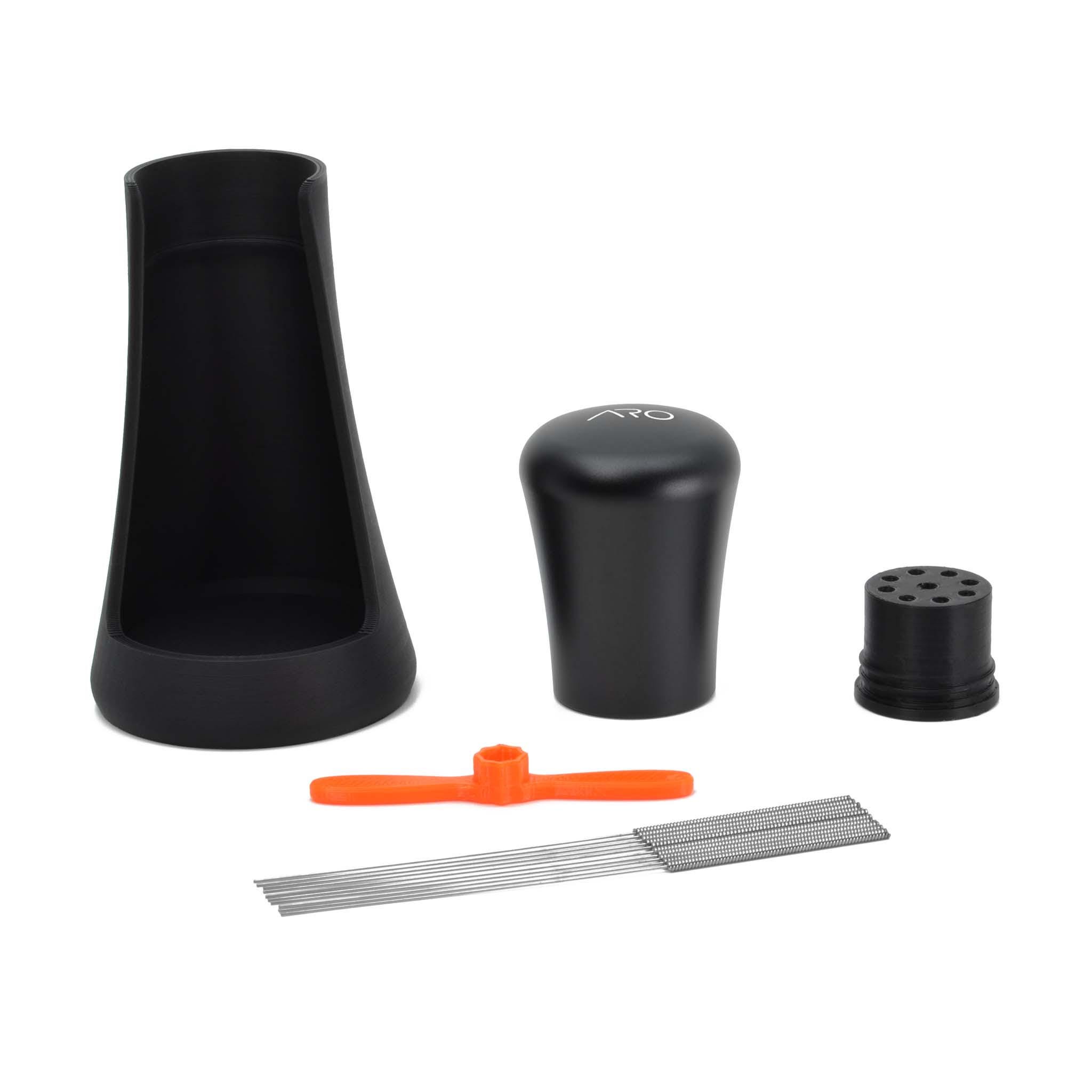 ARO Espresso Strumento WDT Con Supporto Magnetico - 10 Aghi In Acciaio Inox 0,35 Mm A Punta Piatta
