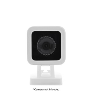 May include: White security camera mount with a black camera lens. *Camera not included*