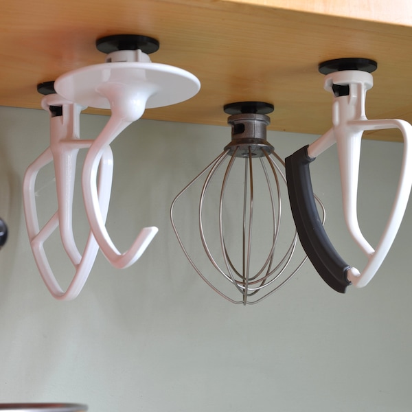 Soporte individual para accesorio de batidora KitchenAid / Organizador que ahorra espacio / Disponible en paquete múltiple