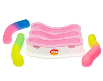 5" Gummy Worm Silicone Mold | Candy Art | Food-Safe