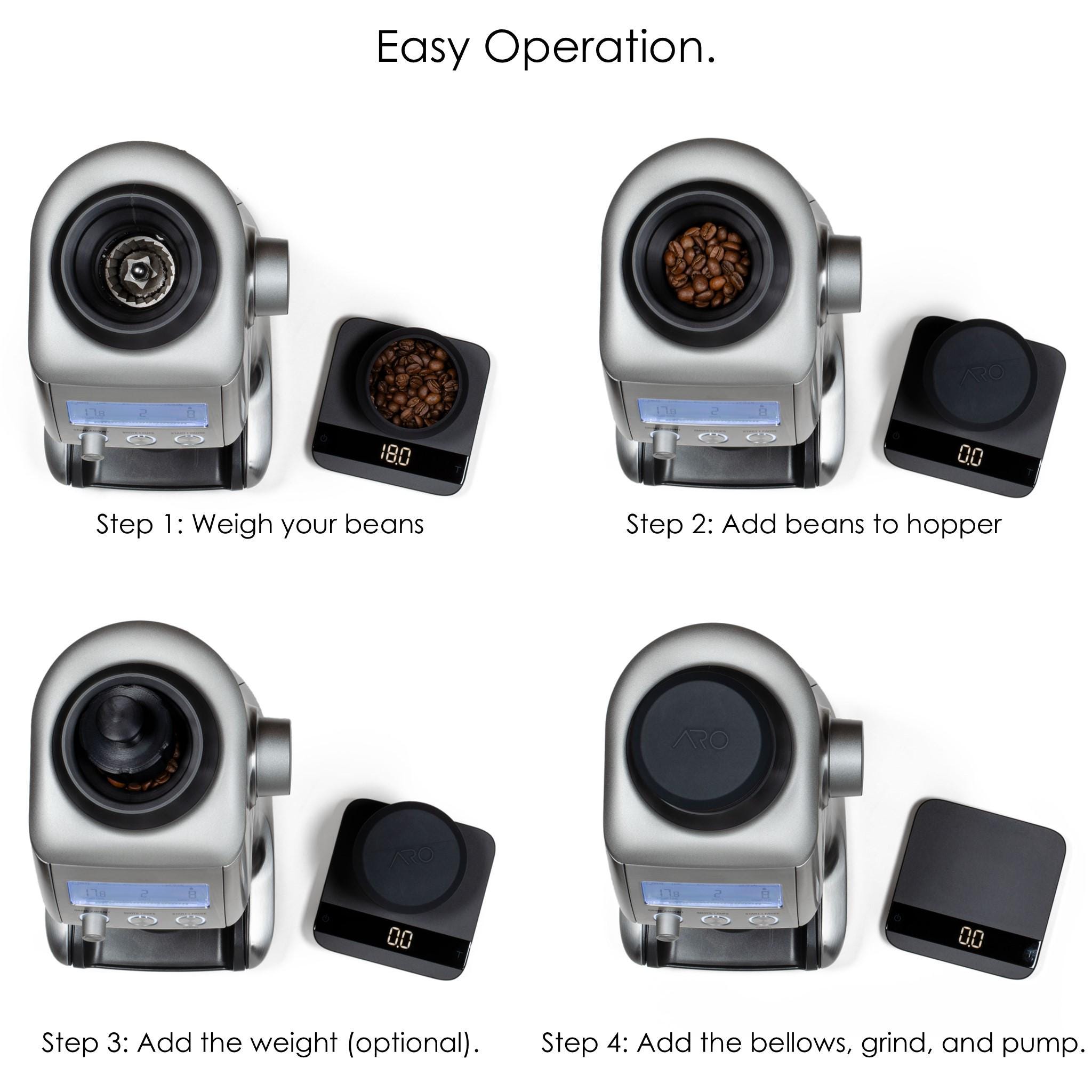 ARO Espresso® Plastic Single Dose Hopper | Compatible With