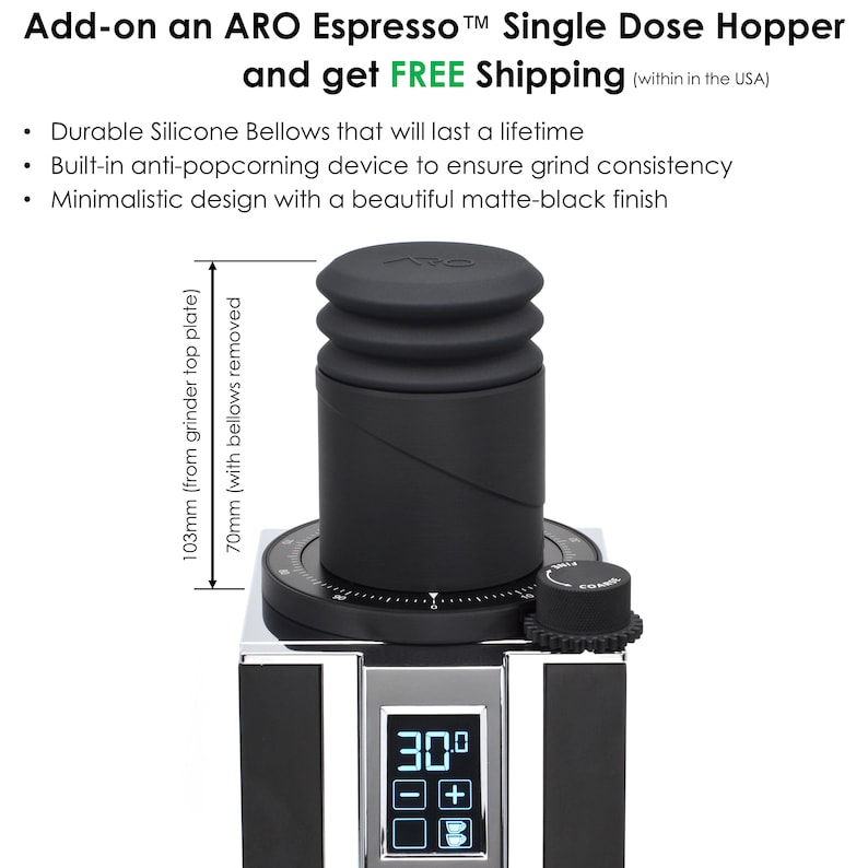 ARO Espresso™ Grinder Setting Dial for Eureka Mignon Aluminum Dial Faceplates Solid Aluminum Knob Effortless Grind Adjustments Yes please!