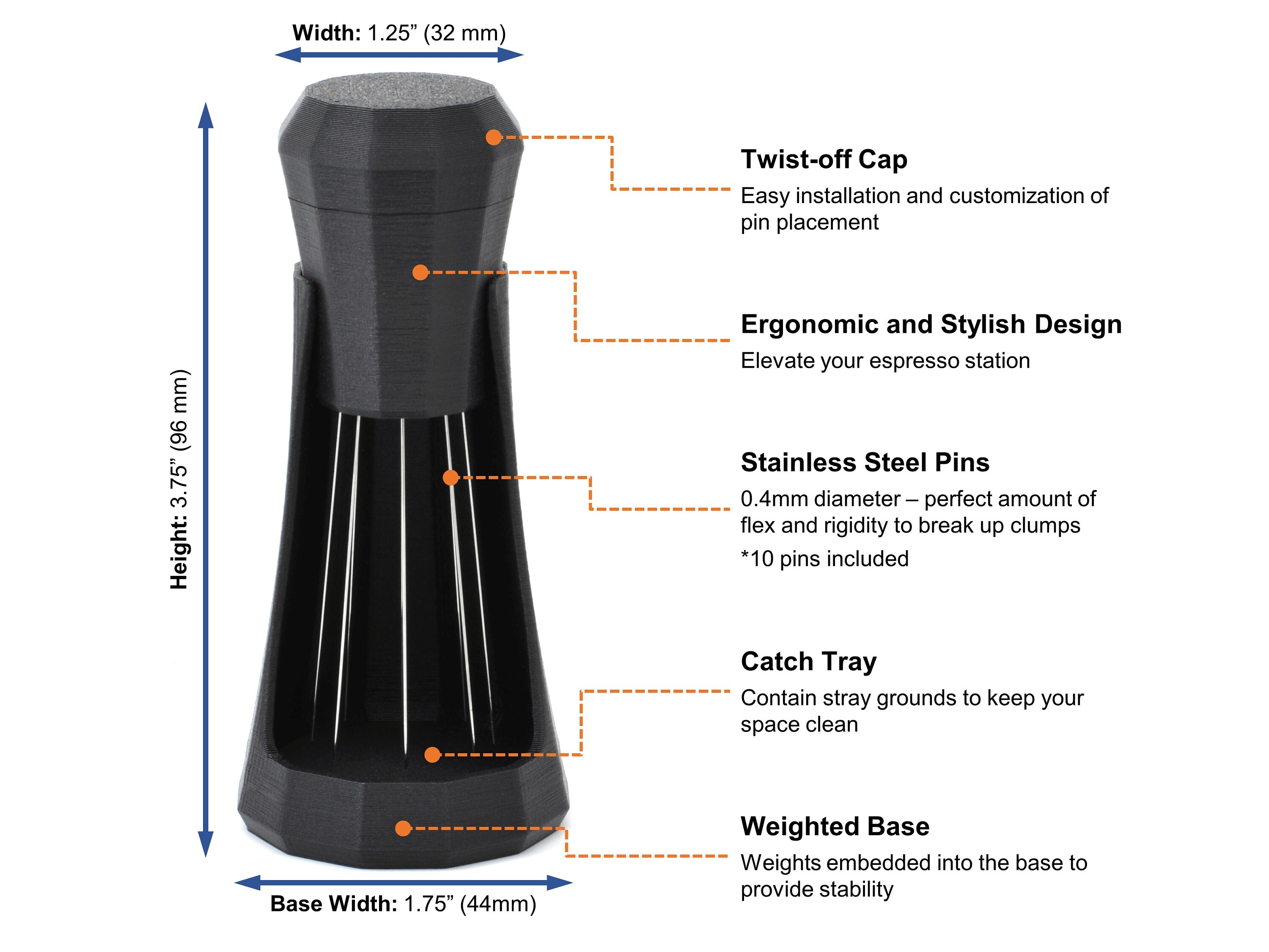 WDT Tool & Selfaligning Stand Espresso Distribution Tool Etsy