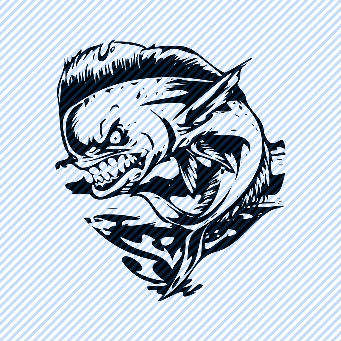 Mahimahi SVG Vector for Cutting Vinyl Shirts Logo Laser Etsy