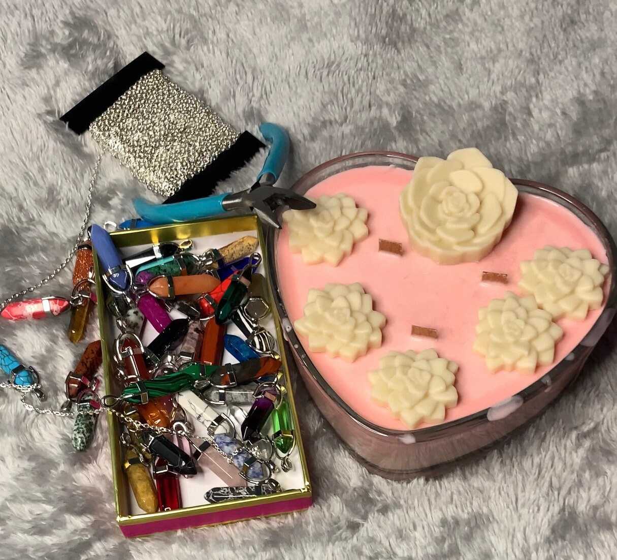 Hidden Crystal Candles Etsy