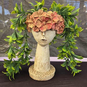 Floral Woman Bust Planter