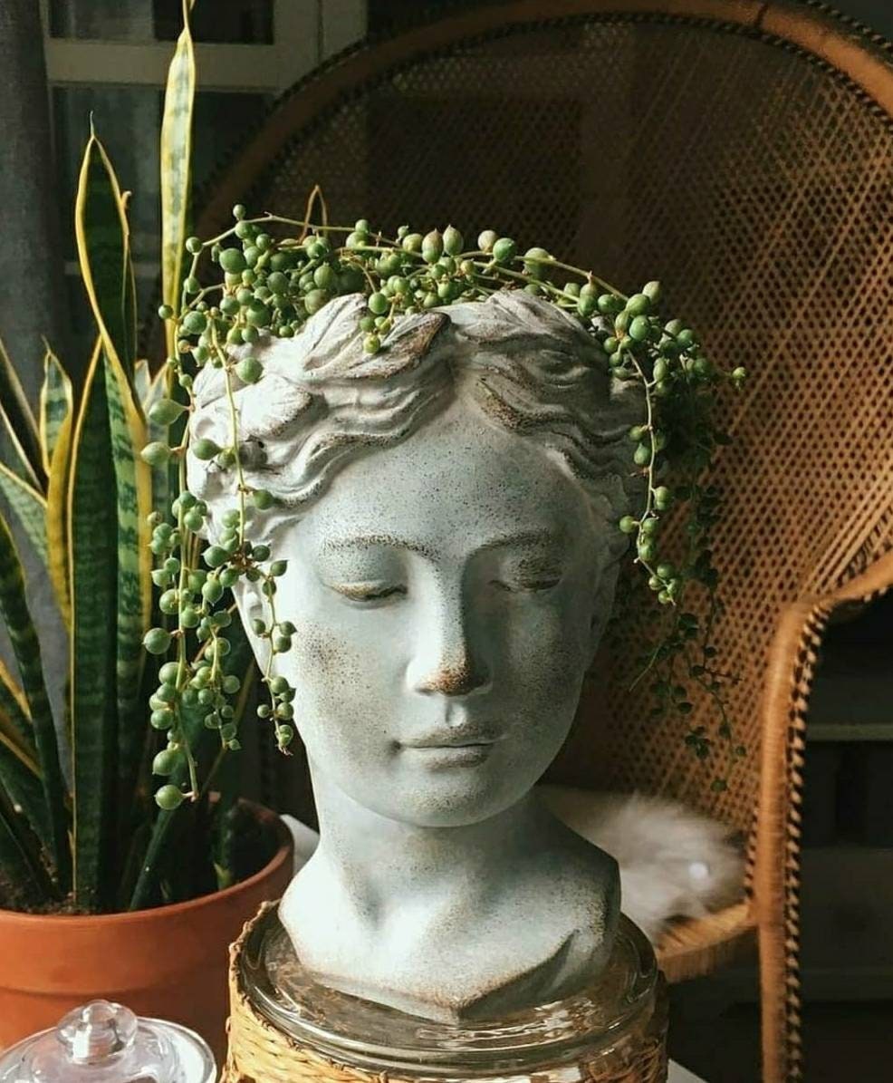 Floral & Garden Crafts Mom Gift Greek Goddess Head Planter \u0130ndoor ...
