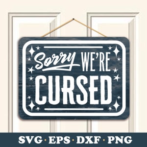 Halloween SVG, Decoración maldita divertida, Casa embrujada, Signo cricut, png, dxf, eps, silueta digital