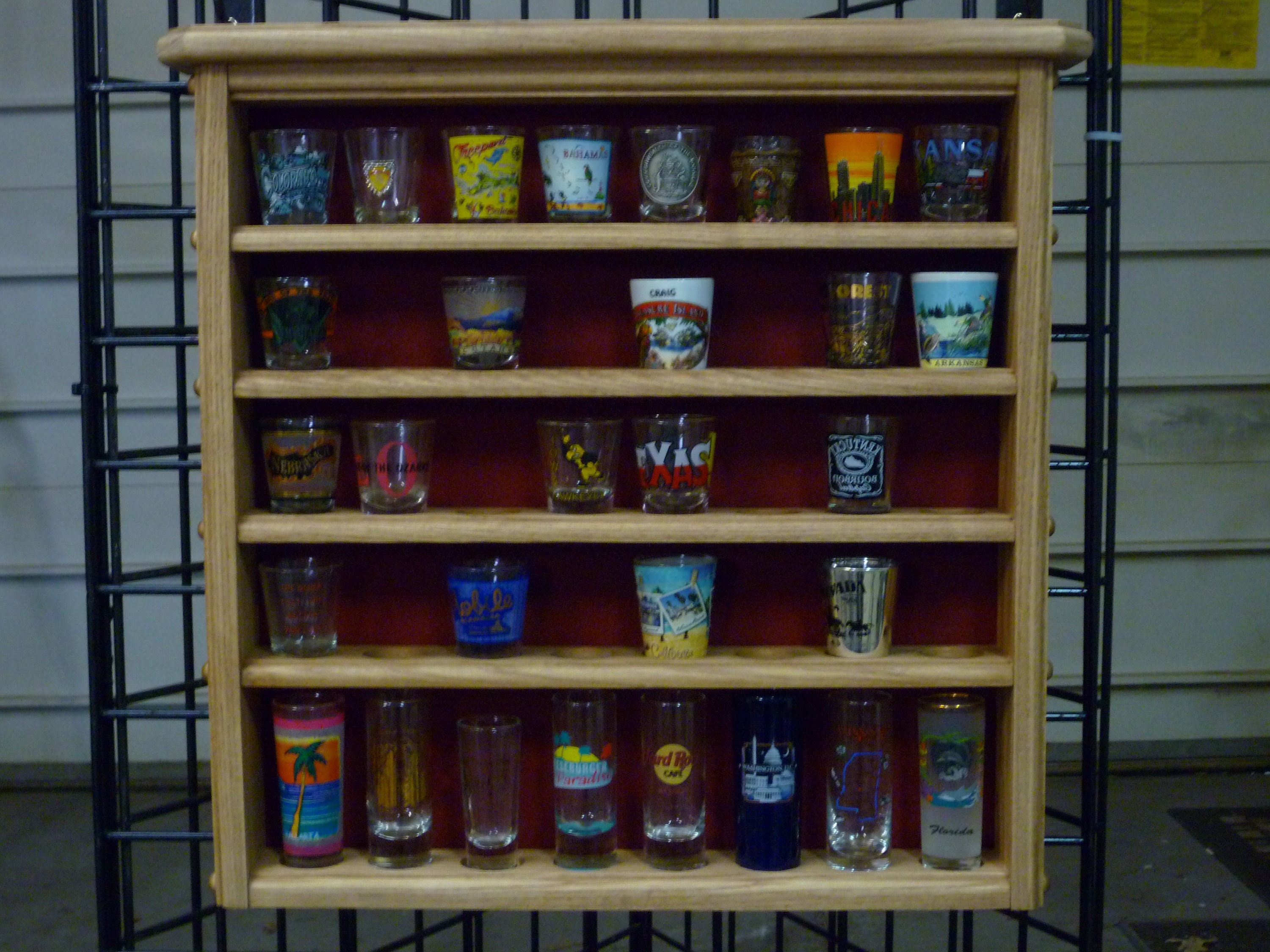 Shot glass holder display case shot glass wall hanging shot Etsy