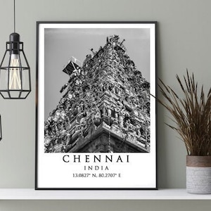 Black & White Chennai India Photograph Art Print