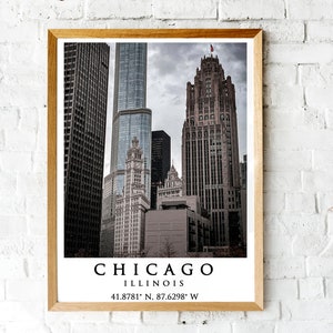 Stormy Skies in Chicago Wall Art Print