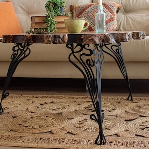 art nouveau metal legs for coffee table
