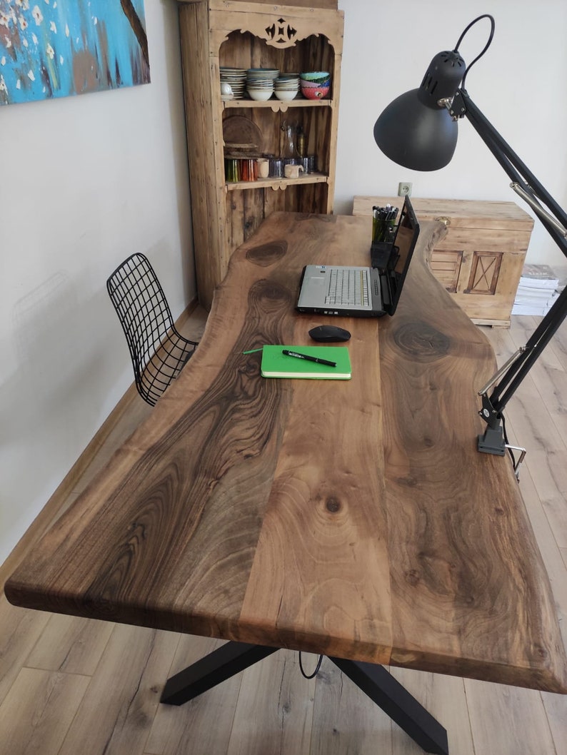 Walnut Table Walnut Office Table Office Desk Dining Table Etsy