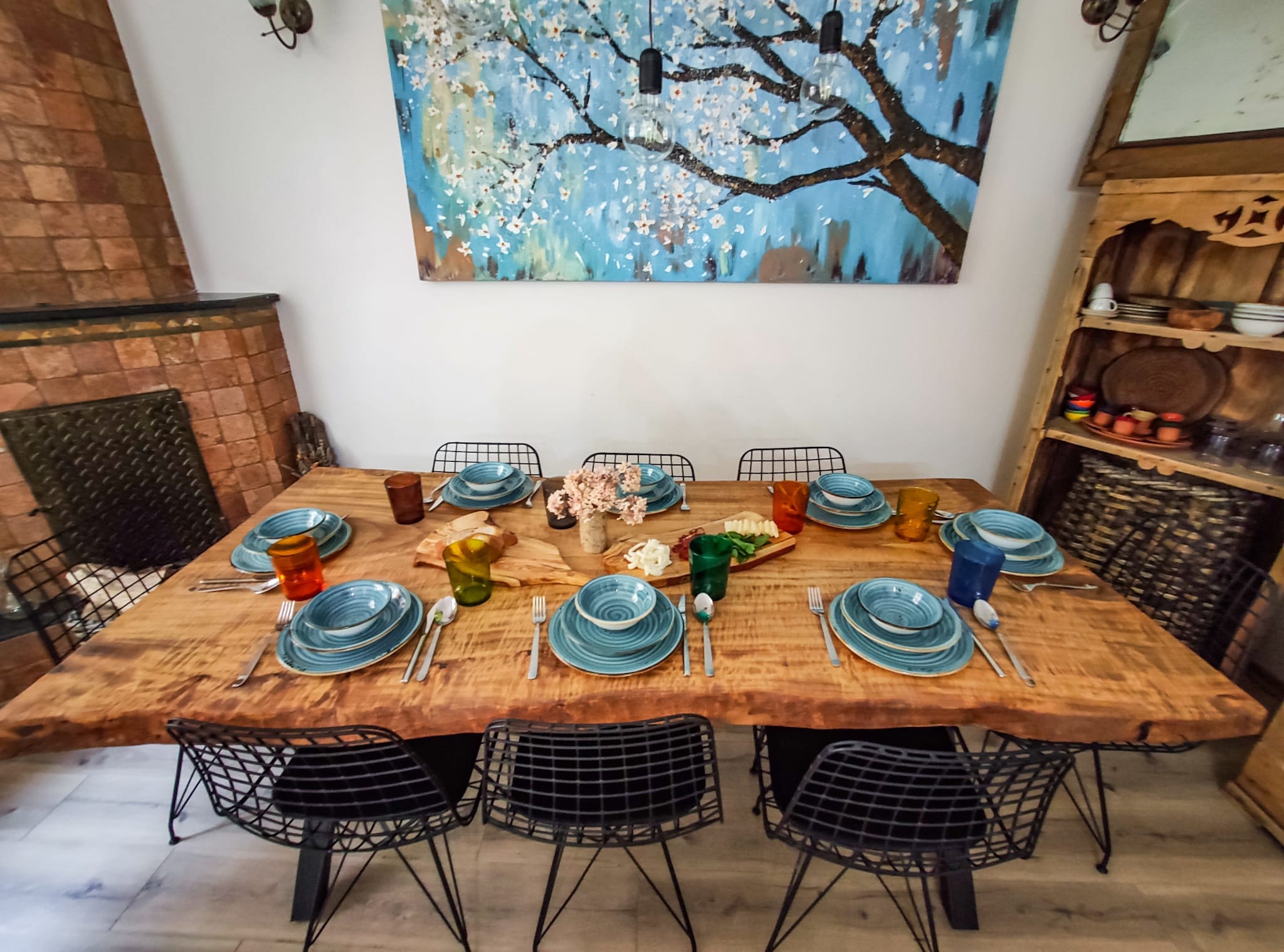 Dalle Simple, Table à Manger, de Bureau, Bureau en Bois Faite La Main, Bord Vivant, Dalle Bois, Épox