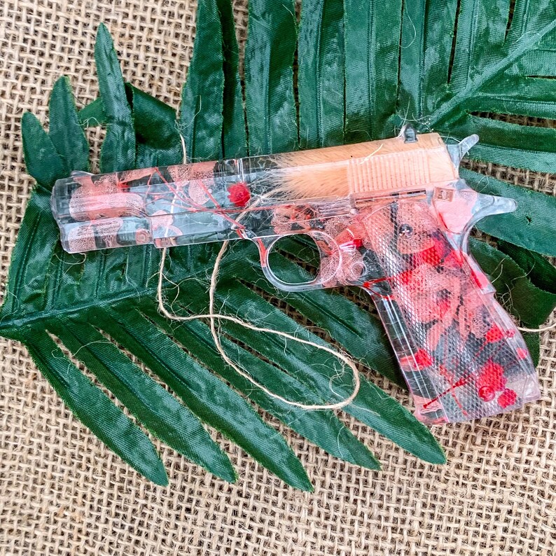 Resin gun with flower resin gun flower resin gun Resin art Etsy