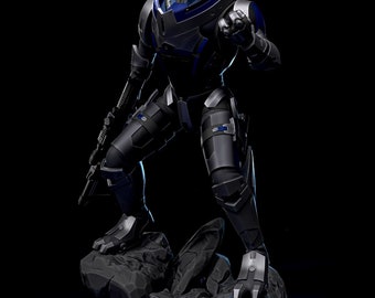 Garrus Vararian Mass Effect Resin 3d Printed DIY model Kit various scales available