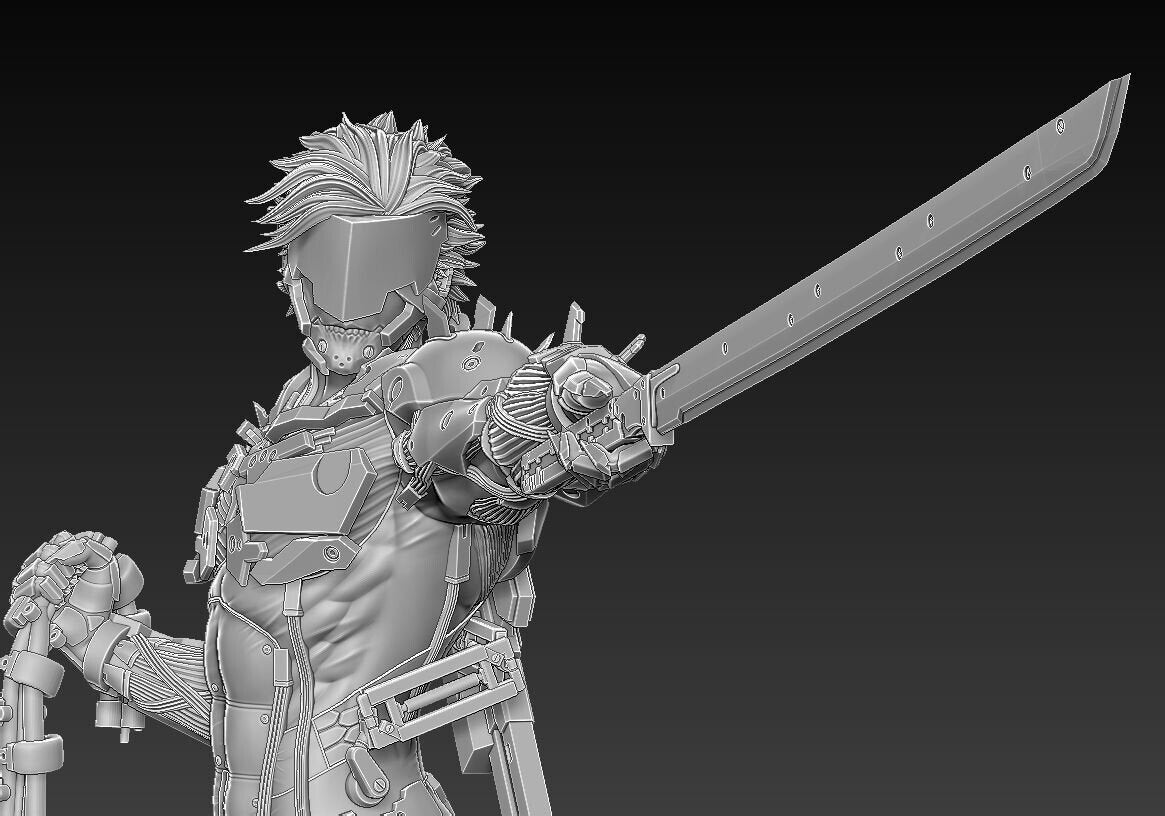 Raiden Metal Gear Solid Rising Resin 3d Printed DIY Model Kit Statue ...