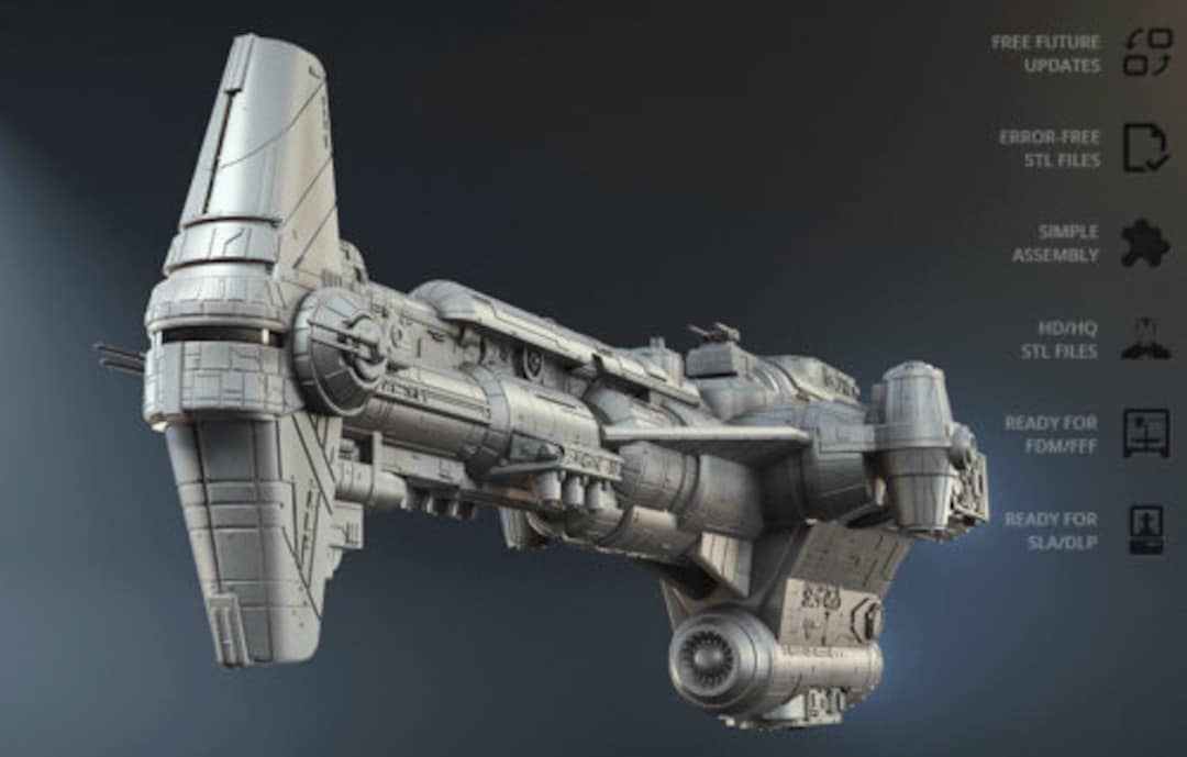 Hammerhead Corvette Star Wars Spaceship Resin 3d Printed DIY