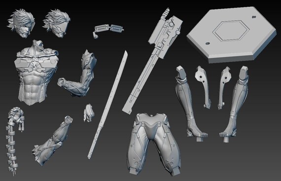Raiden Metal Gear Solid Rising Resin 3d Printed DIY Model Kit Statue  Various Scales Available - Etsy