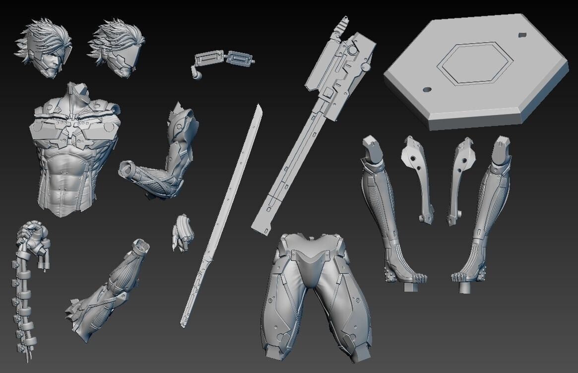 STL file Raiden (Metal Gear Rising) ⚙️・3D printable model to download・Cults