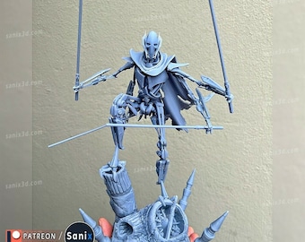 General Grievous Star Wars Resin 3d printed Figure DIY model kit 1:10 Scale