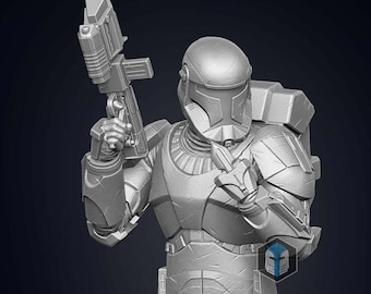Kit de modelo DIY impreso en 3D de resina de soldado clon de comando de la República, escala 1:6, ~30 cm de alto