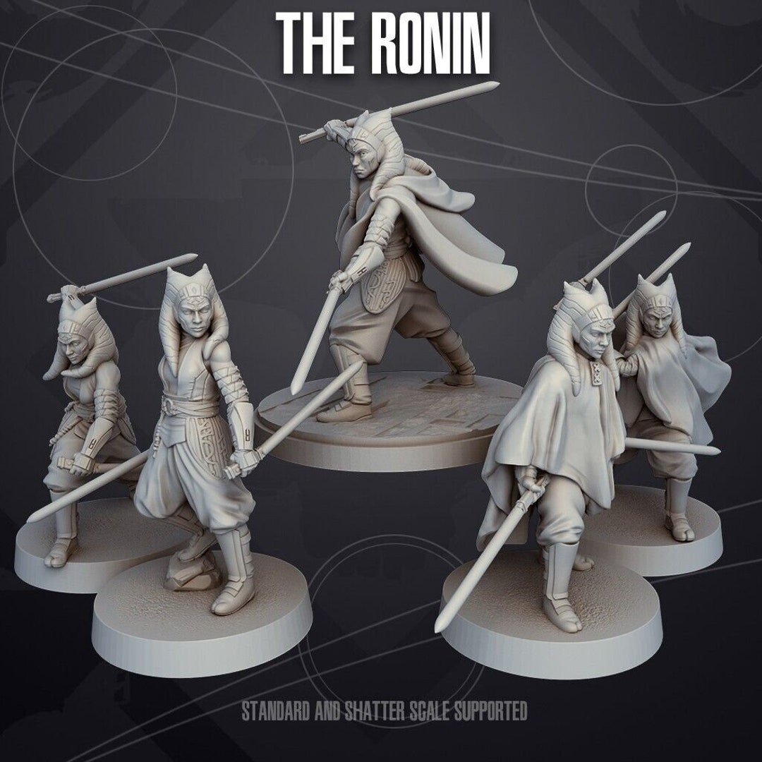 1x Adult Ahsoka Tano 'ronin' Star Wars Legion 146 Scale Ahsoka Show Resin 3d Printed Etsy UK