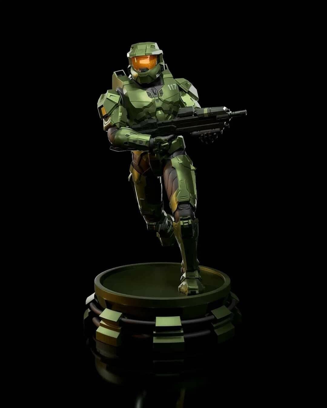 Master Chief Resin 3d Printed Model Kit Halo Spartan 112 Etsy UK