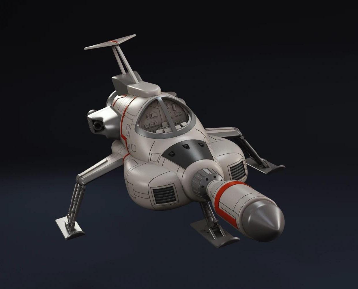 S.H.A.D.O Abfangjäger von UFO Gerry Anderson Resin 3d gedruckter