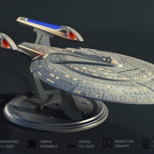 USS Enterprise NCC-1701-E Star Trek Resin 3d Printed DIY Model Kit
