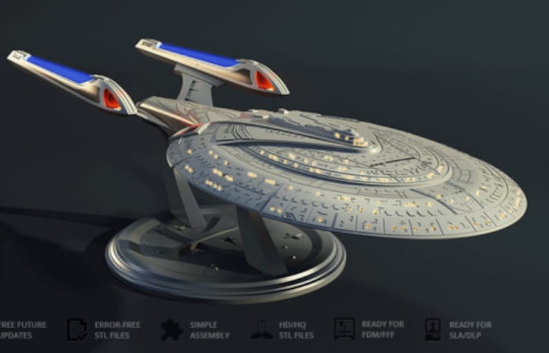 USS Enterprise NCC-1701-E Star Trek Resin 3d Printed DIY Model Kit - Etsy
