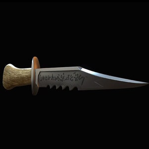 The Demon Blade AKA Ruby&#39;s Blade from Supernatural Resin 3d printed DIY model kit 1:1 Scale Lifesize cosplay Prop
