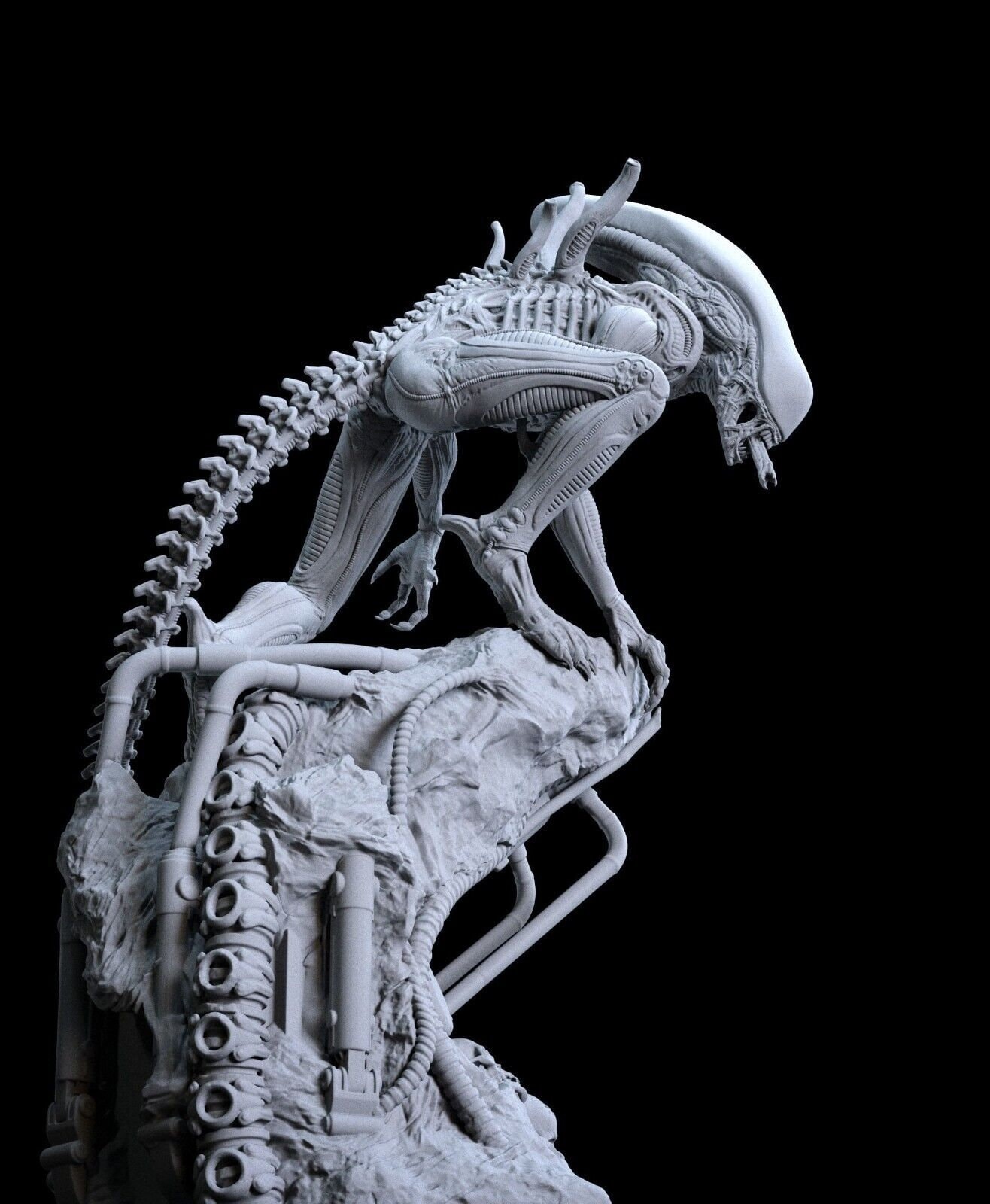 Alien Xenomorph Resin 3d Printed DIY Model Kit Figure 20cm - Etsy UK