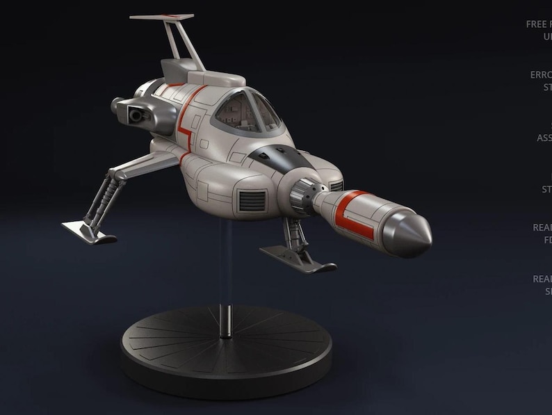 Shadow Interceptor S.H.A.D.O Interceptor From UFO Gerry Anderson Resin 3d Printed DIY ...