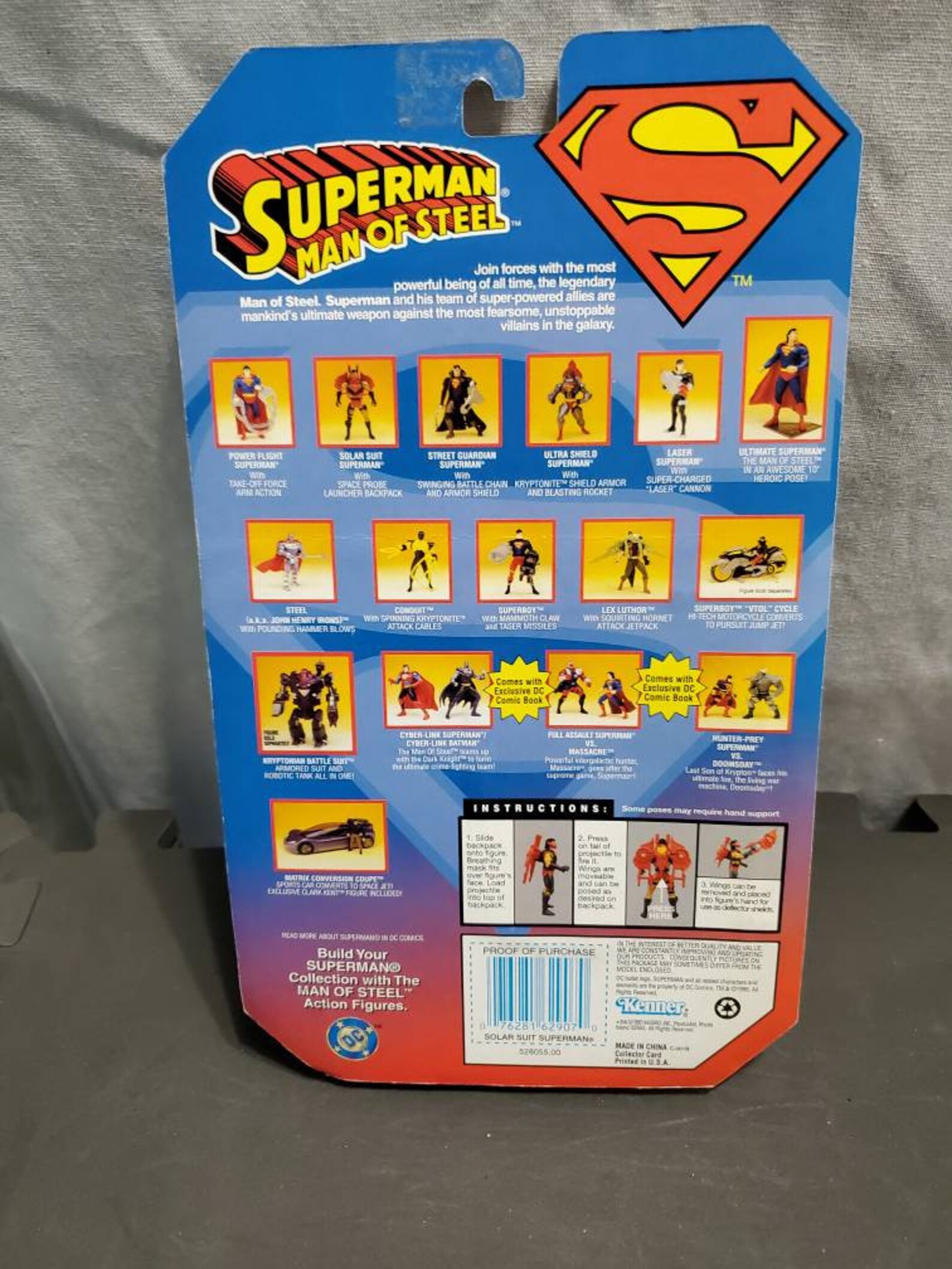 Solar Suit Superman action figure Superman Man of Steel Etsy