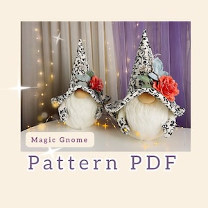 pattern pdf scandinavian magic gnome flower gnome home decor Christmas Happy New Year present gift DIY HandMade + free video tutorial