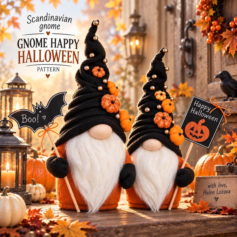 Gnome Drawings Halloween - Etsy