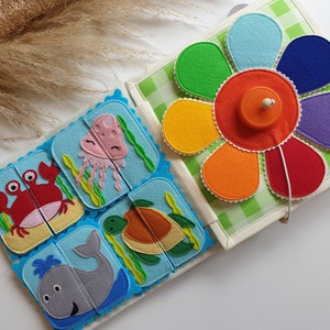 Personalised quiet book for toddler, gift for kids, Montessori baby book