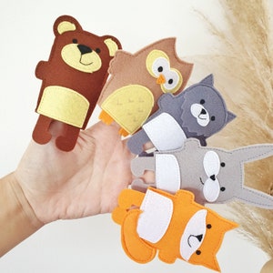 Forest Animals Finger Puppets, Finger Puppets Set, Baby Gift, Montessori Game