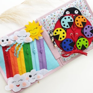 Personalized Quiet Book for Baby, Felt Activity Book, Handmade Montessori Toy