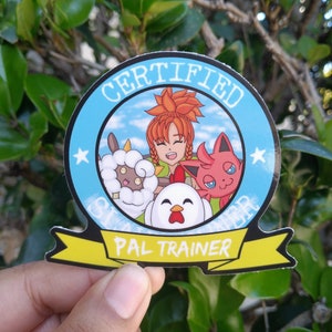 Certified Pal Owner Vinyl badge sticker| Unofficial PalWorld sticker| funny animal videogame decals