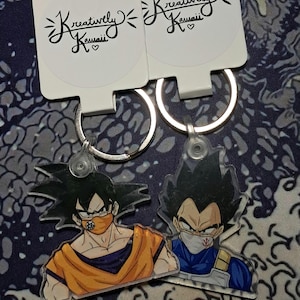 Masked Warriors Acrylic single-sided Keychain | super dragon anime fighter characters
