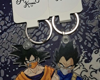 Masked Warriors Acrylic single-sided Keychain | super dragon anime fighter characters